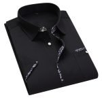 Men's Casual Summer Shirt | Korean Style Short Sleeve Cotton Button-Down Chemise - Image 4