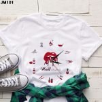 New Harajuku Women's Summer T-Shirt | 90s Nail Art Clock Graphic Tee for Ladies - Image 17