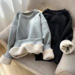 Men's Winter Fleece Thickened Sweatshirt | Loose O-Neck Hoodless Top in Solid Colors - Image 6