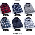 Men's Long Sleeve Plaid Shirt | 100% Cotton Regular Fit Casual Shirt for Spring & Autumn (Plus Size Available) - Image 13