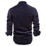 New 100% Cotton Men's Shirt | Single Breasted Solid Color Corduroy Slim Fit for Business Casual - Image 6