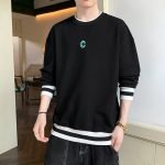 Trendy O Neck Sweatshirts | Patchwork Men's Autumn Polyester Streetwear & Hip Hop Pullovers - Image 3
