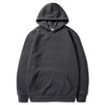 Autumn And Winter Plush Men's Sweater Large Solid Color European And American Pullover Hoodie - Image 11