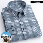 Men's Long Sleeve Plaid Shirt | 100% Cotton Regular Fit Casual Shirt for Spring & Autumn (Plus Size Available) - Image 18