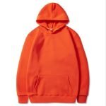 Autumn And Winter Plush Men's Sweater Large Solid Color European And American Pullover Hoodie - Image 2