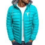 Unisex Tesla Car Logo Hoodies | Cotton Zipper Parka Coats for Winter & Autumn - Image 8
