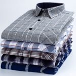Men's Long Sleeve Plaid Shirt | 100% Cotton Regular Fit Casual Shirt for Spring & Autumn (Plus Size Available) - Image 8