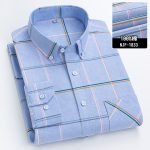Men's Plaid Shirt | Pure Cotton Oxford Casual Long Sleeve Button-Down - Korean Fashion Trends - Image 25