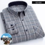 Men's Long Sleeve Plaid Shirt | 100% Cotton Regular Fit Casual Shirt for Spring & Autumn (Plus Size Available) - Image 11
