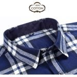 Men's Long Sleeve Plaid Shirt | 100% Cotton Regular Fit Casual Shirt for Spring & Autumn (Plus Size Available) - Image 10