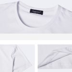 Trendy Men's Slim Fit Short-Sleeved T-Shirt - White & Black Casual Round Neck - Image 6
