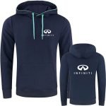 Men's Infiniti Car Logo Hoodie | Casual Solid Color Pullover for Spring & Autumn - Image 4
