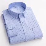 Men's Plaid Shirt | Pure Cotton Oxford Casual Long Sleeve Button-Down - Korean Fashion Trends - Image 20