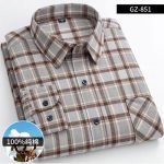 Men's Long Sleeve Plaid Shirt | 100% Cotton Regular Fit Casual Shirt for Spring & Autumn (Plus Size Available) - Image 9