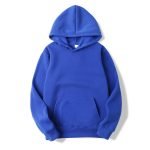 Autumn And Winter Plush Men's Sweater Large Solid Color European And American Pullover Hoodie - Image 17