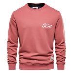 Men's Crew Neck Ford Print Sweatshirt Hoodie | 100% Cotton Casual Pullover - Image 3