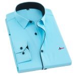 Men's Plus Size Slim Fit Long Sleeve Black Striped Business Shirts - Spring & Autumn Collection - Image 3