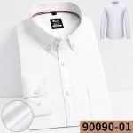 Men's Plaid Shirt | Pure Cotton Oxford Casual Long Sleeve Button-Down - Korean Fashion Trends - Image 14