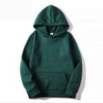 Autumn And Winter Plush Men's Sweater Large Solid Color European And American Pullover Hoodie - Image 9
