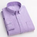 Men's Plaid Shirt | Pure Cotton Oxford Casual Long Sleeve Button-Down - Korean Fashion Trends - Image 21