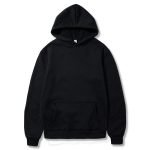 Autumn And Winter Plush Men's Sweater Large Solid Color European And American Pullover Hoodie - Image 19