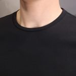 Trendy Men's Slim Fit Short-Sleeved T-Shirt - White & Black Casual Round Neck - Image 4