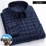 Men's Long Sleeve Plaid Shirt | 100% Cotton Regular Fit Casual Shirt for Spring & Autumn (Plus Size Available) - Image 20