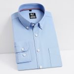 Men's Plaid Shirt | Pure Cotton Oxford Casual Long Sleeve Button-Down - Korean Fashion Trends - Image 15