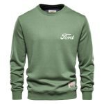 Men's Crew Neck Ford Print Sweatshirt Hoodie | 100% Cotton Casual Pullover - Image 7