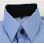 Men's Plus Size Slim Fit Long Sleeve Black Striped Business Shirts - Spring & Autumn Collection - Image 2