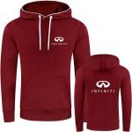 Men's Infiniti Car Logo Hoodie | Casual Solid Color Pullover for Spring & Autumn - Image 7
