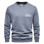 Men's Crew Neck Ford Print Sweatshirt Hoodie | 100% Cotton Casual Pullover - Image 4