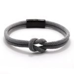 Fashion Men's Rope Bracelet – Concentric Knot Stainless Steel Camping Survival Jewelry - Image 10