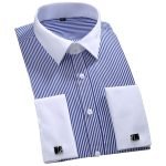 Men's Classic French Cufflinks Shirt – Brand Long Sleeve Formal Dress Camisa Masculina - Image 2