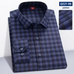Men's New Plaid Long Sleeve Cotton Shirt – Casual Dress Shirt with Chest Pocket, Regular-Fit - Image 11