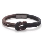 Fashion Men's Rope Bracelet – Concentric Knot Stainless Steel Camping Survival Jewelry - Image 3