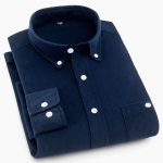 Men's Corduroy Long Sleeve Shirt – Autumn Business Casual Brand Shirt in Blue and Red - Image 10