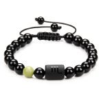 12 Constellation Couple Bracelet – Black Stone Braided Reiki Beads for Men and Women - Image 7