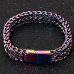Solid Stainless Steel Men's Bracelet – Engravable Wrist Chain with Custom Logo, Name & Date - Image 3
