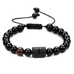 12 Constellation Couple Bracelet – Black Stone Braided Reiki Beads for Men and Women - Image 9