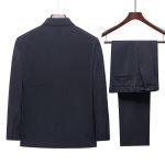 Men's Dark Grey Tunic Suit Set | Chinese Mao Suit Coat with Pants - Zhongshan Blazer and Trouser Twinset - Image 5