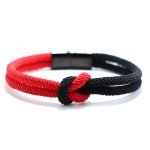 Fashion Men's Rope Bracelet – Concentric Knot Stainless Steel Camping Survival Jewelry - Image 2