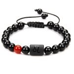 12 Constellation Couple Bracelet – Black Stone Braided Reiki Beads for Men and Women - Image 18