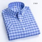 Men's Summer Checkered Short Sleeve Shirts – 100% Cotton Soft Breathable Casual Plaid - Image 18