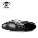Men's Handmade Square Toe British Shoes | Genuine Leather Formal Dress Shoes - Image 2
