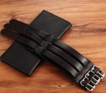 TYO Classic Men's Adjustable Leather Cuff Bracelet – Three Layer Punk Rock Jewelry in Black/Brown - Image 8