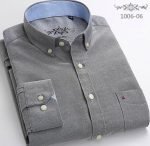 Men's New Plaid Long Sleeve Cotton Shirt – Casual Dress Shirt with Chest Pocket, Regular-Fit - Image 3