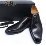 Men's Oxford Brogue Shoes | Genuine Leather Wing Tip Lace-Up Formal Shoes in Black & Brown - Image 5