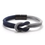 Fashion Men's Rope Bracelet – Concentric Knot Stainless Steel Camping Survival Jewelry - Image 5
