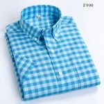 Men's Summer Checkered Short Sleeve Shirts – 100% Cotton Soft Breathable Casual Plaid - Image 5